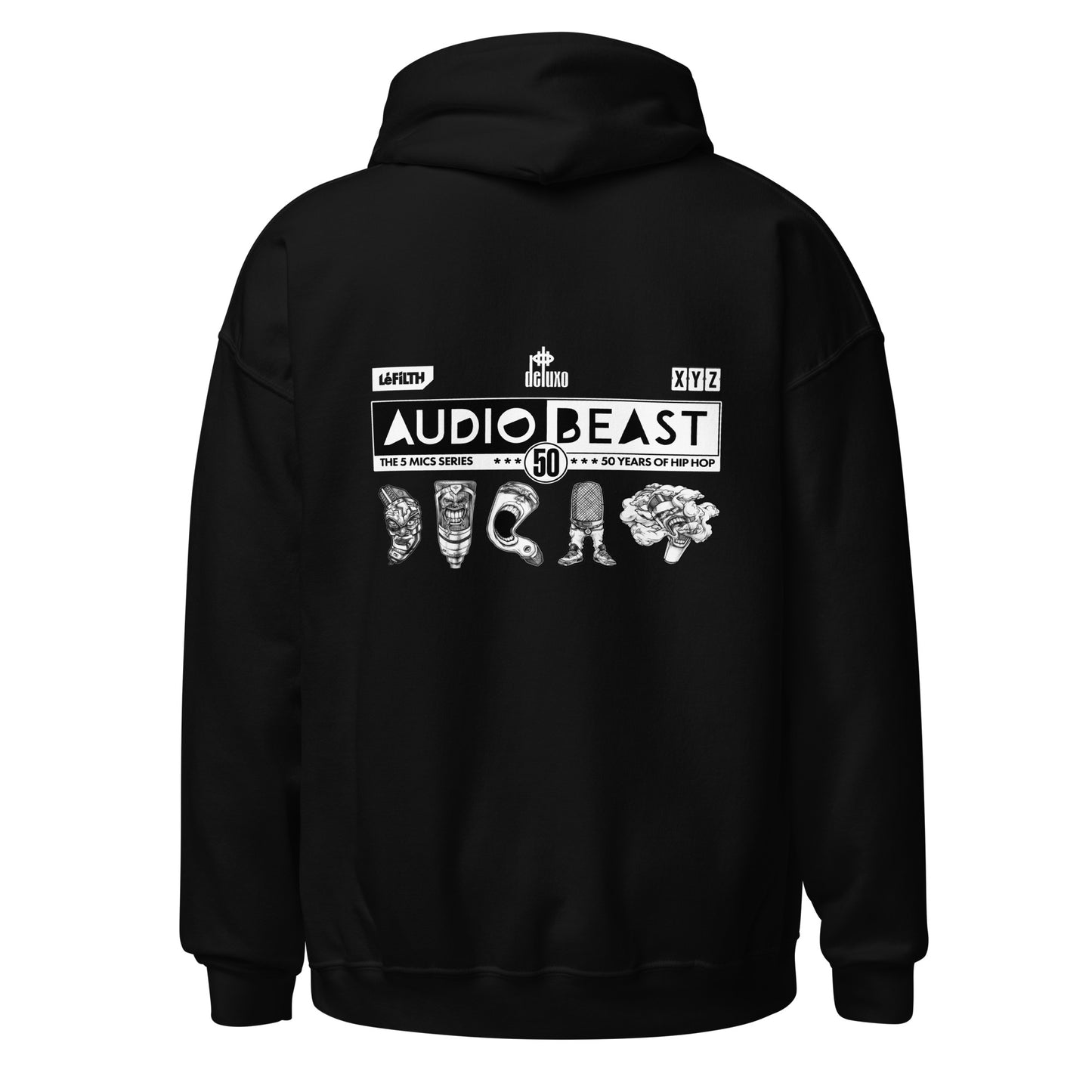 Audio Beast #4 - Grand Master Microphone - Black Hoodie (Unisex)